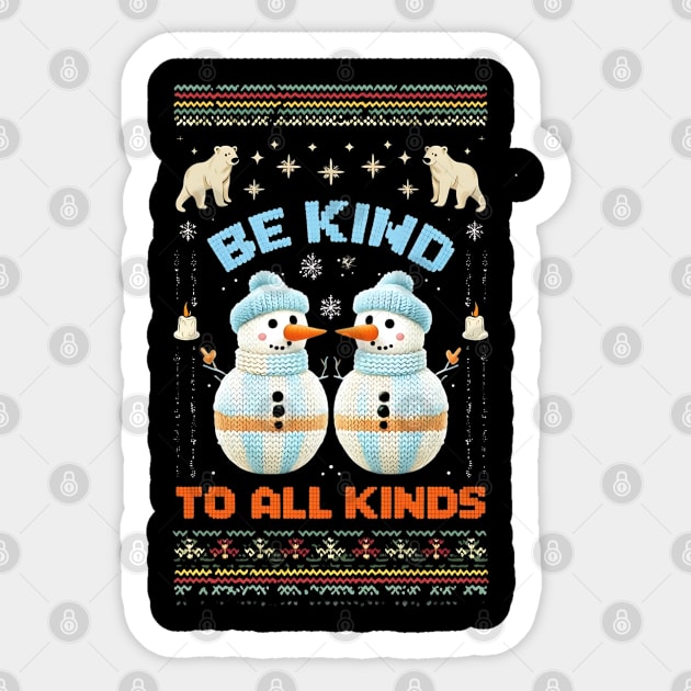 Be-Kind-To-All-Kinds Sticker by Creatifly Graphic Tees